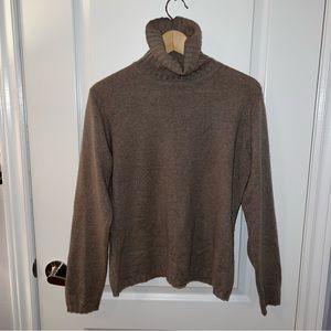 Taupe cashmere turtleneck